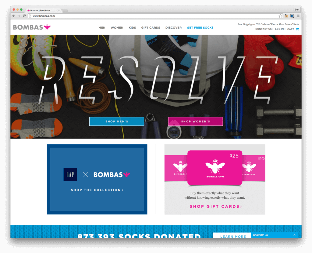 Bombas Homepage 1