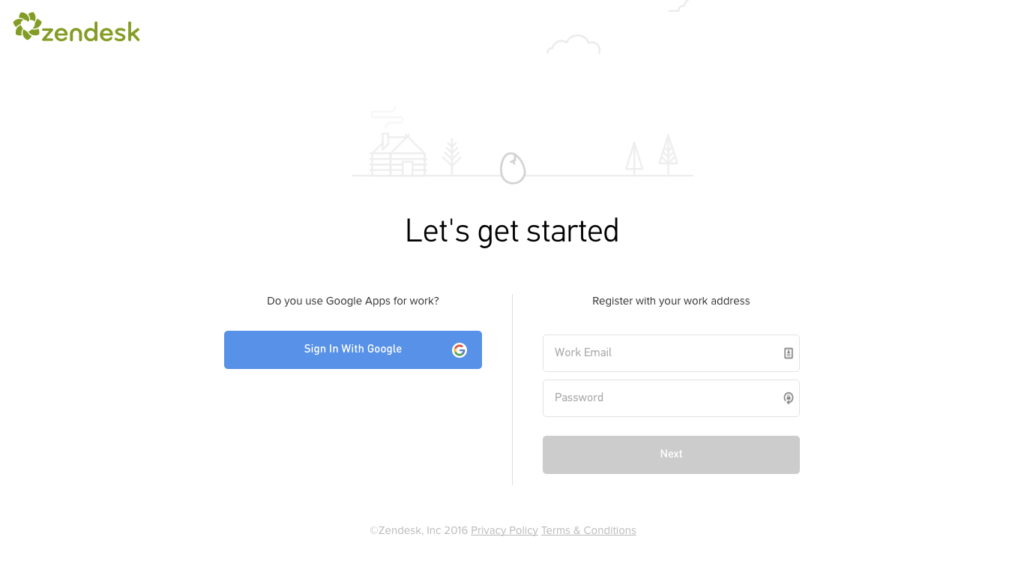 zendesk landing page design