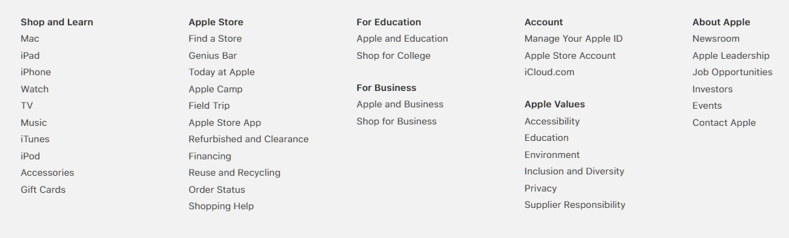 ecommerce product filters apple